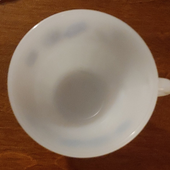 Vintage Termocrisa Blur Floral Milk Glass Cup and Saucer - Picture 5 of 6